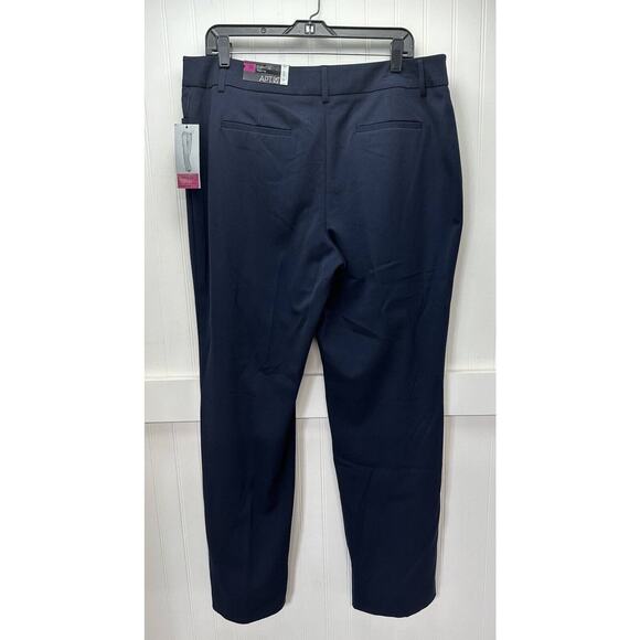APT 9 Curvy Wide Trouser Leg 16 Navy Blue Stretch Dress Pants Career Plus NEW - Picture 2 of 8